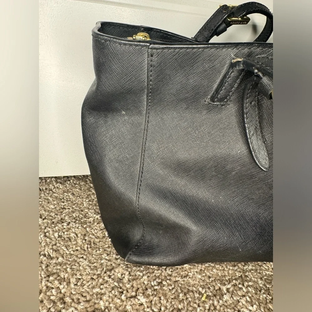 Tory Burch Black Saffiano Leather Tote